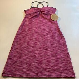 NWT Dakini Size‎ S Magenta Pink Shelf Bra Active Wear Athleisure Dress W Pocket